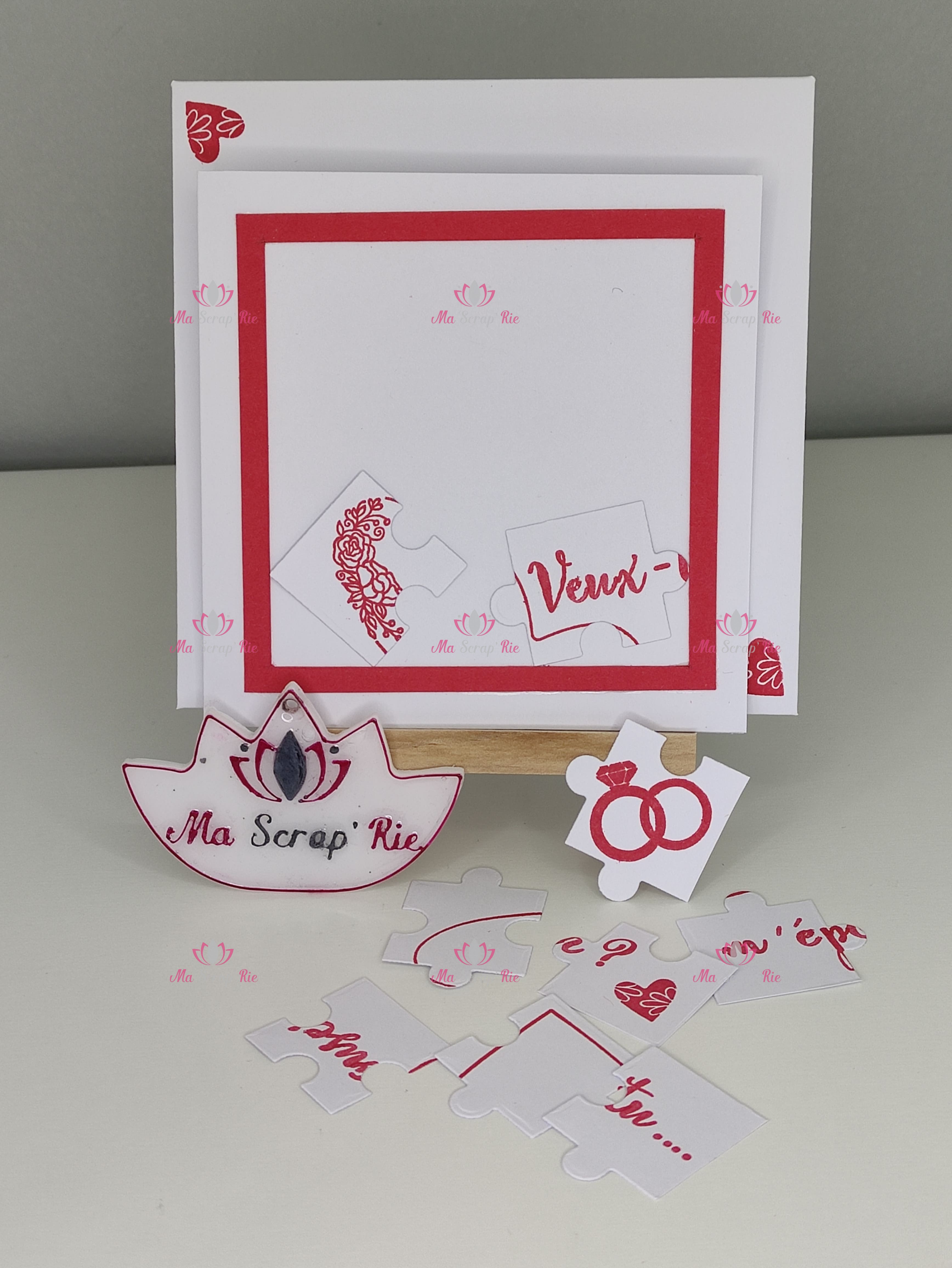 carte, puzzle, st valentin, offrir, envoyer, amour, love, pensée, aimer, sentiments