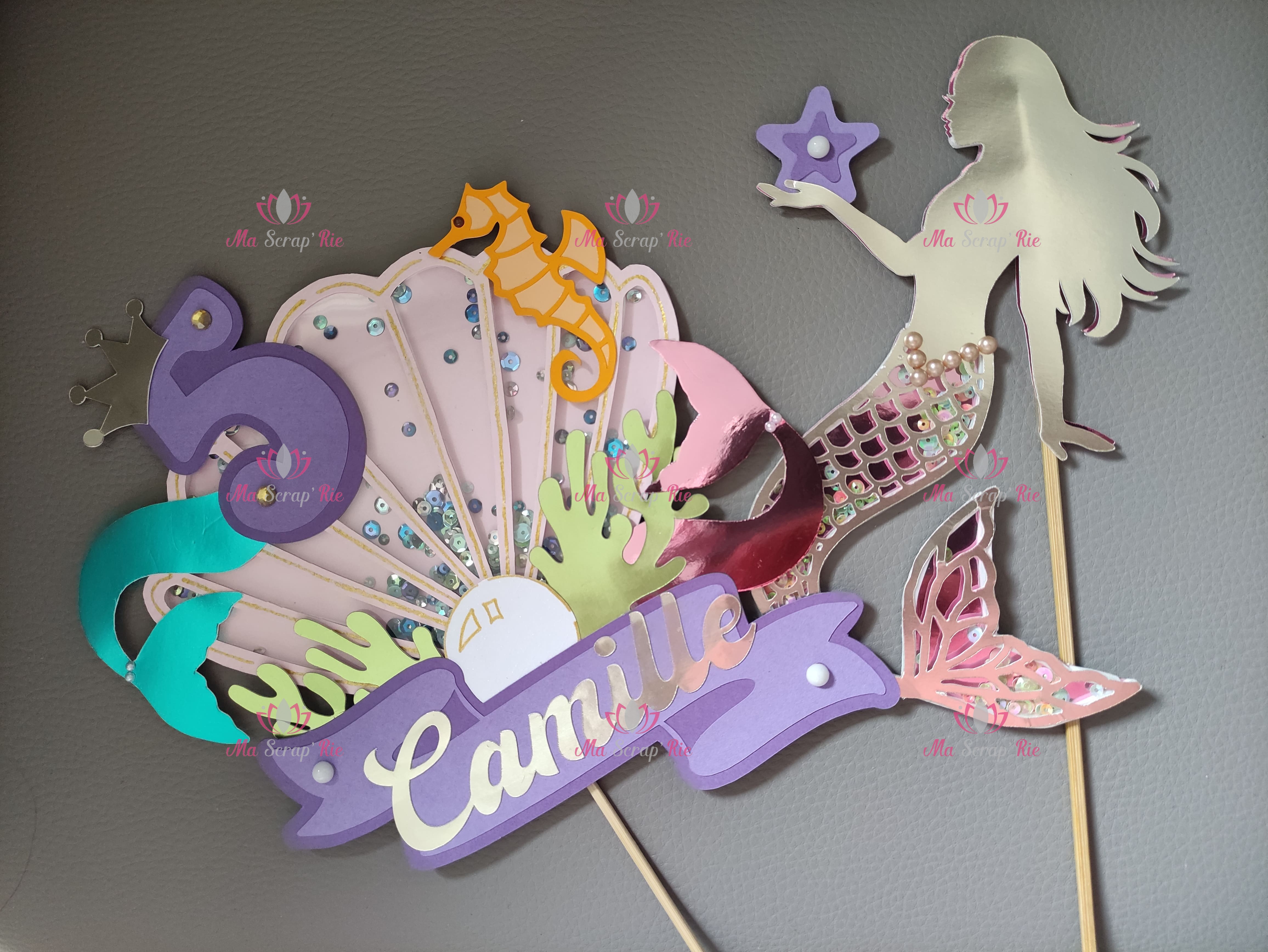 cake topper gâteau personnalisé décoration anniversaire fête shaker