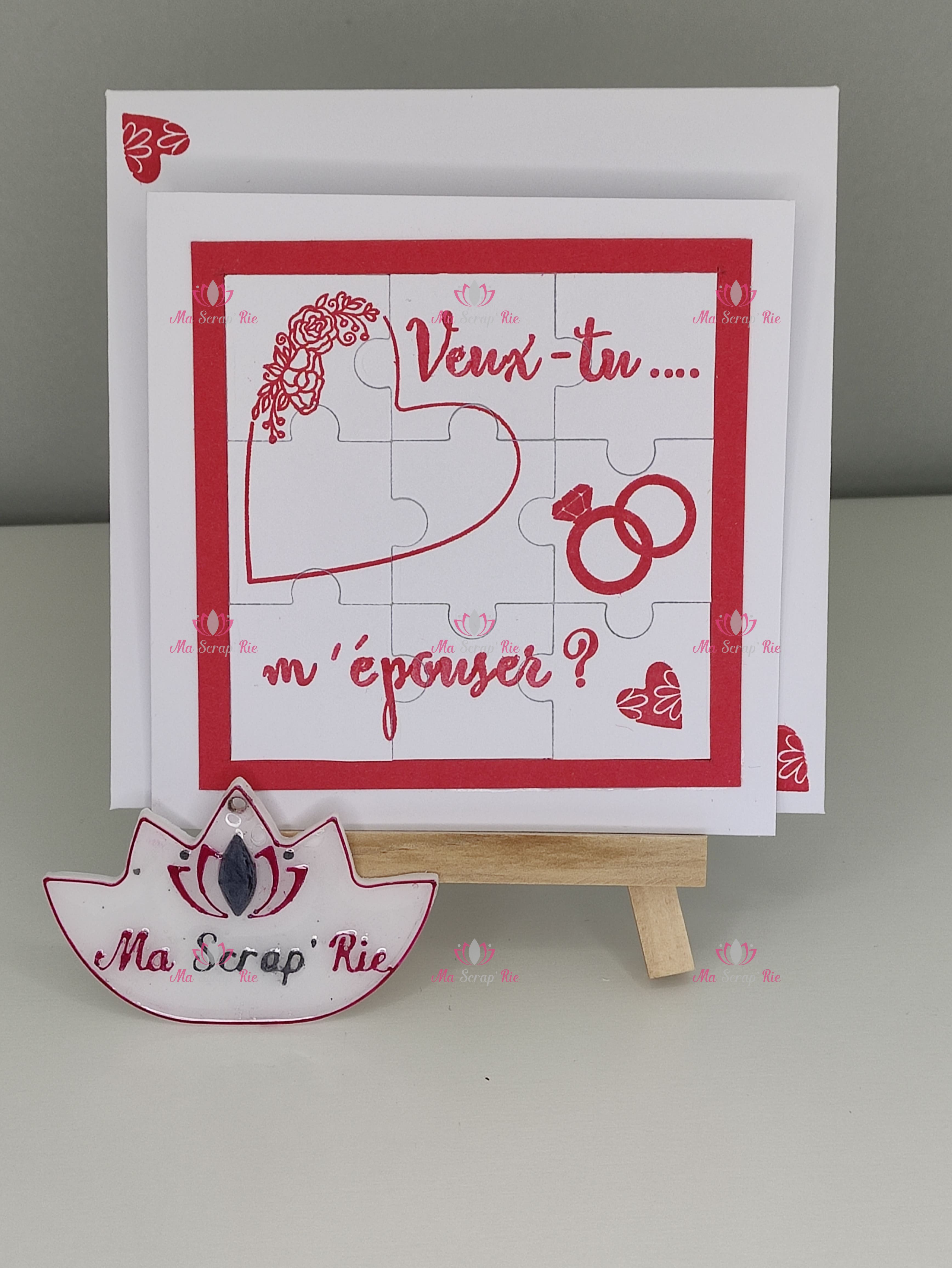 carte, puzzle, st valentin, offrir, envoyer, amour, love, pensée, aimer, sentiments